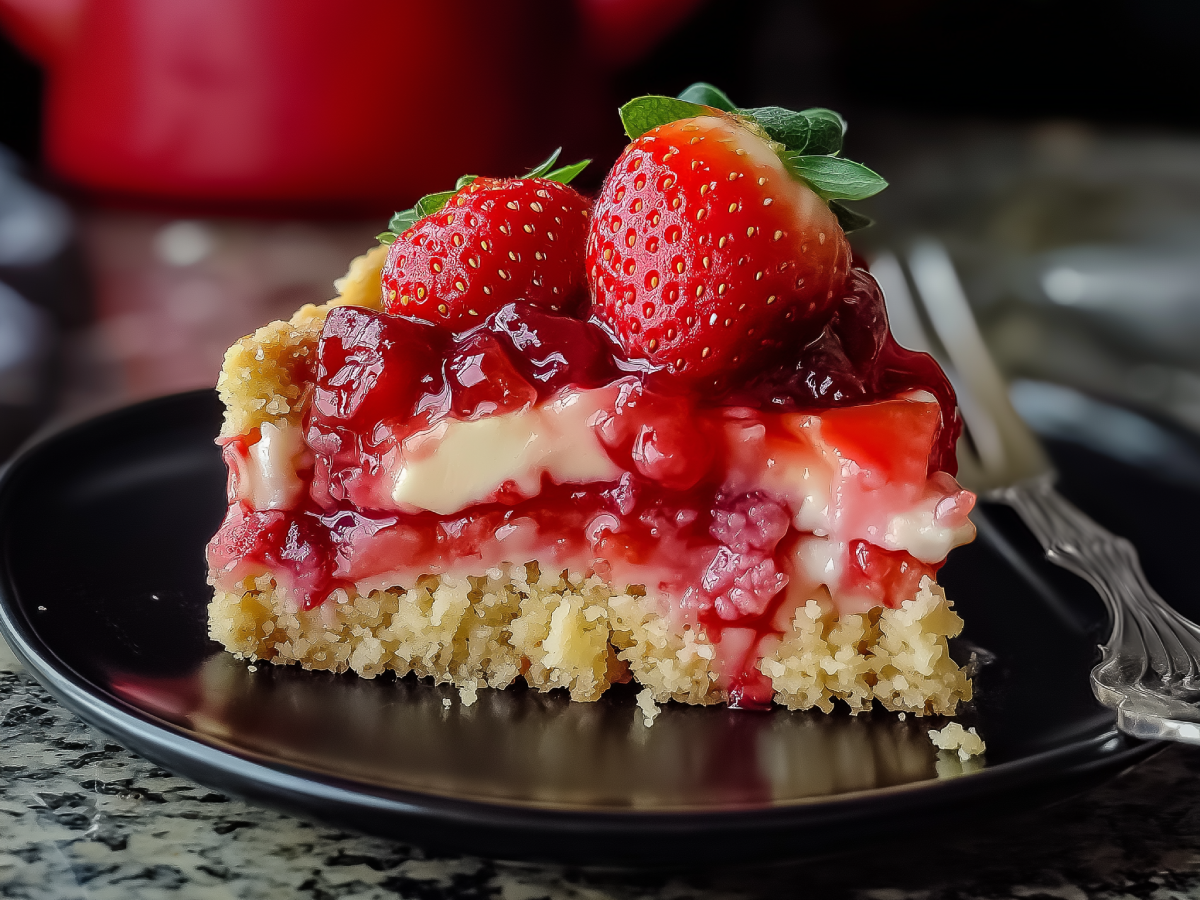 Easy Strawberry Cheesecake Dump Cake Recipe – Quick & Delicious Dessert