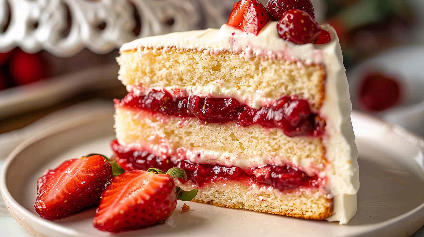 Vanilla Cake With Strawberry Filling: The Dreamy Dessert Your Sweet Tooth Deserves