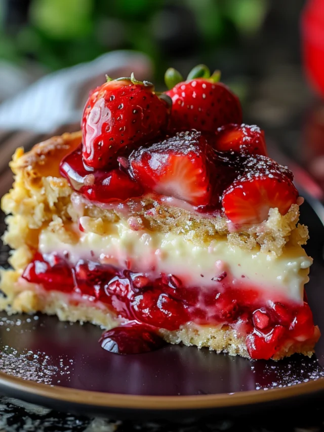 Decadent Strawberry Cheesecake Dump Cake Recipe – Easy & Delicious!