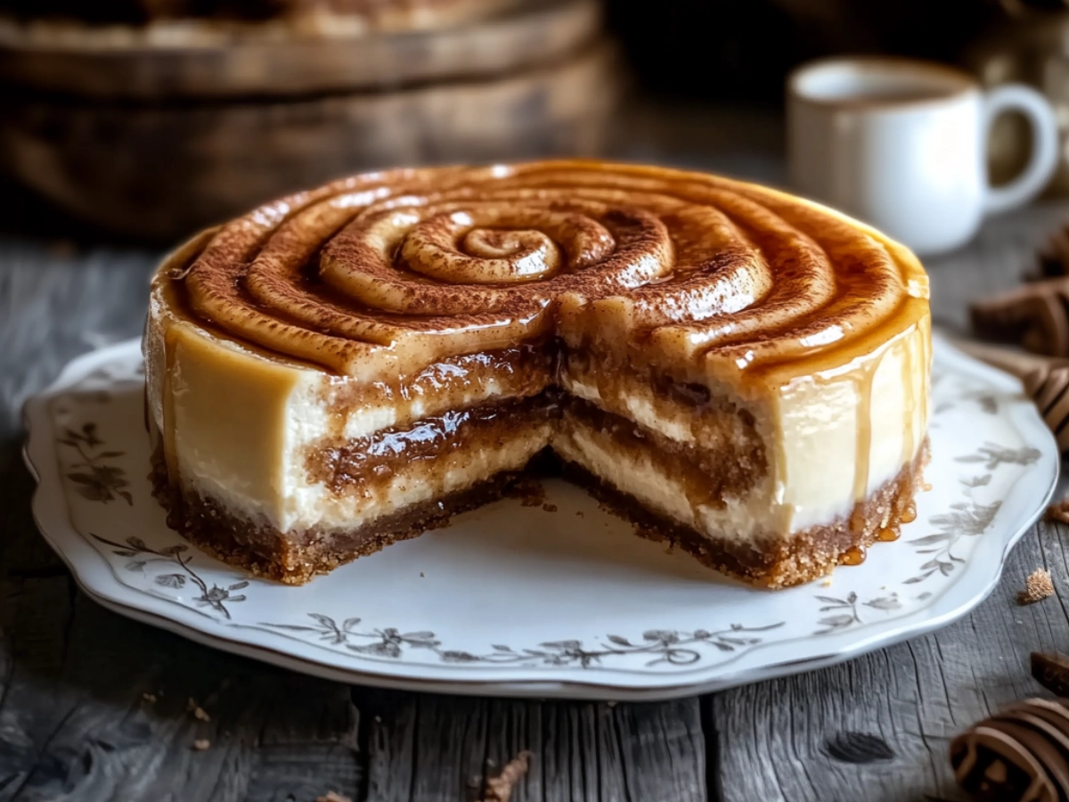 Delicious Cinnamon Roll Honeybun Cheesecake Recipe