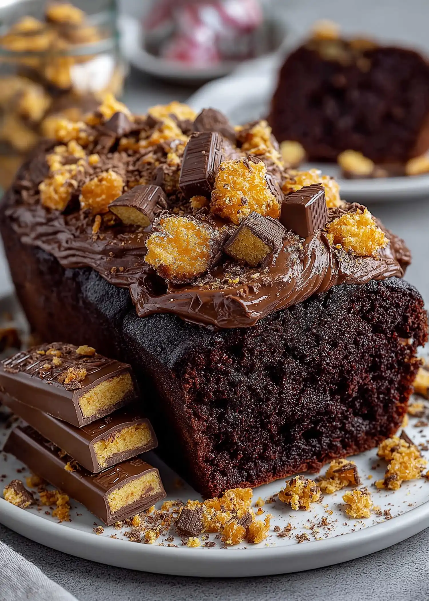Crunchie Chocolate Loaf Cake Recipe