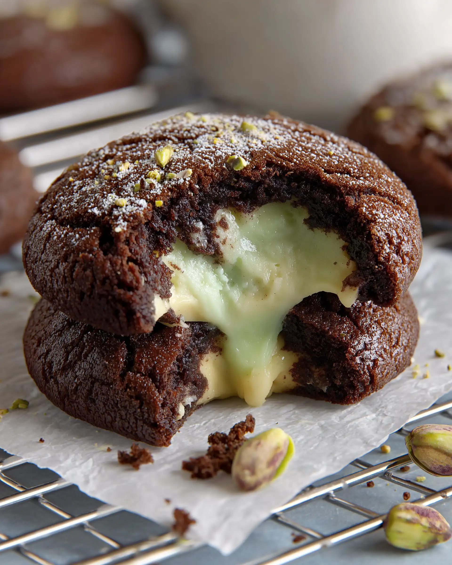 Dubai Chocolate Cookies Recipe – Pistachio & Kadayif Filled