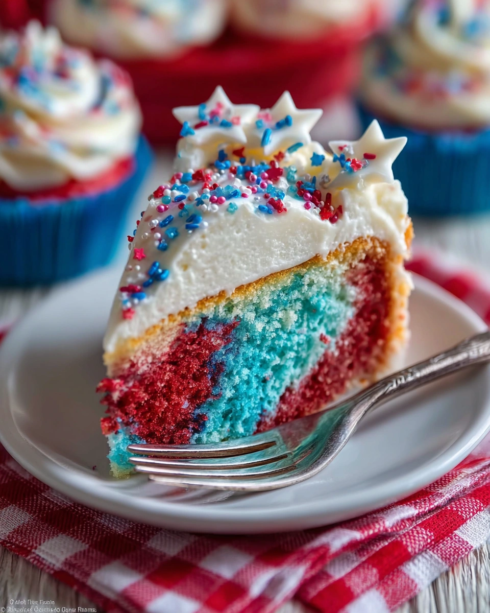 How To Make a 4th of July Tie-Dye Cake