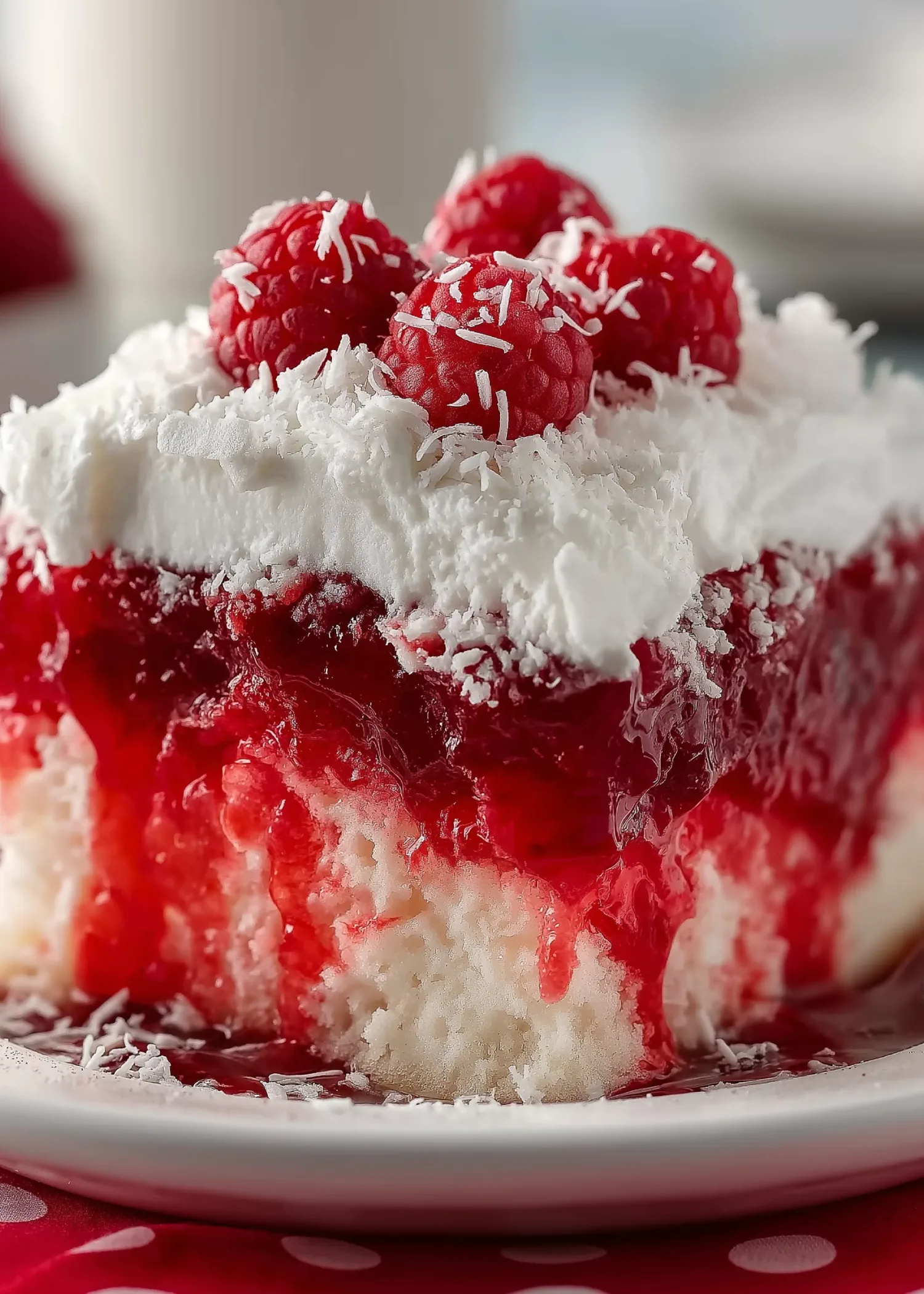 Raspberry Zinger Poke Cake Recipe