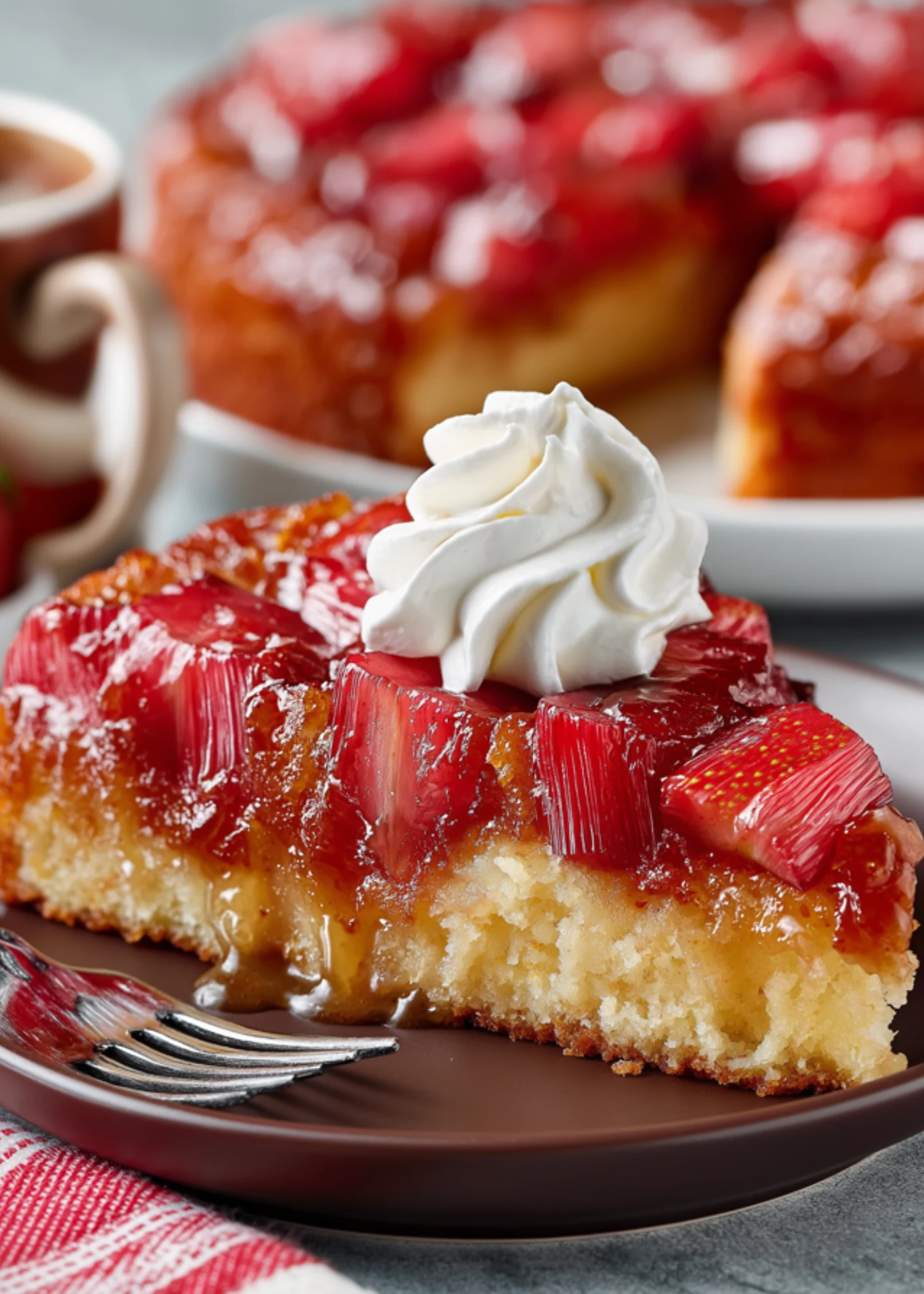 Rhubarb Upside-Down Cake Recipe