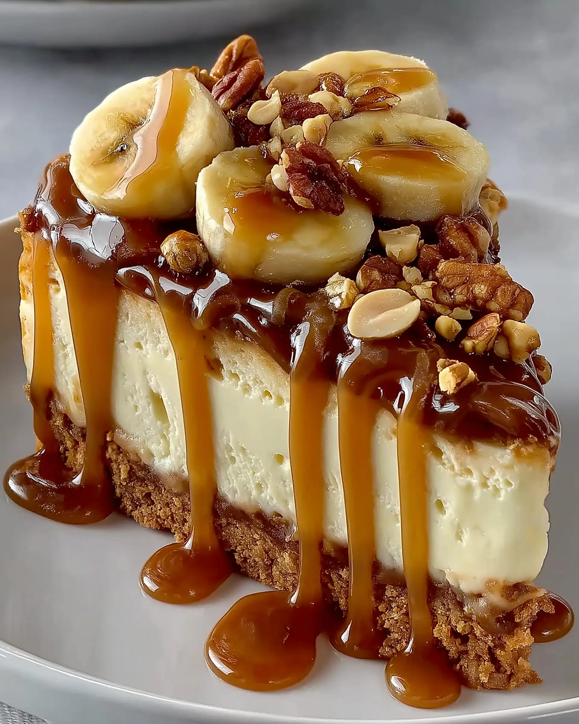 Banana Caramel Nut Cheesecake Recipe