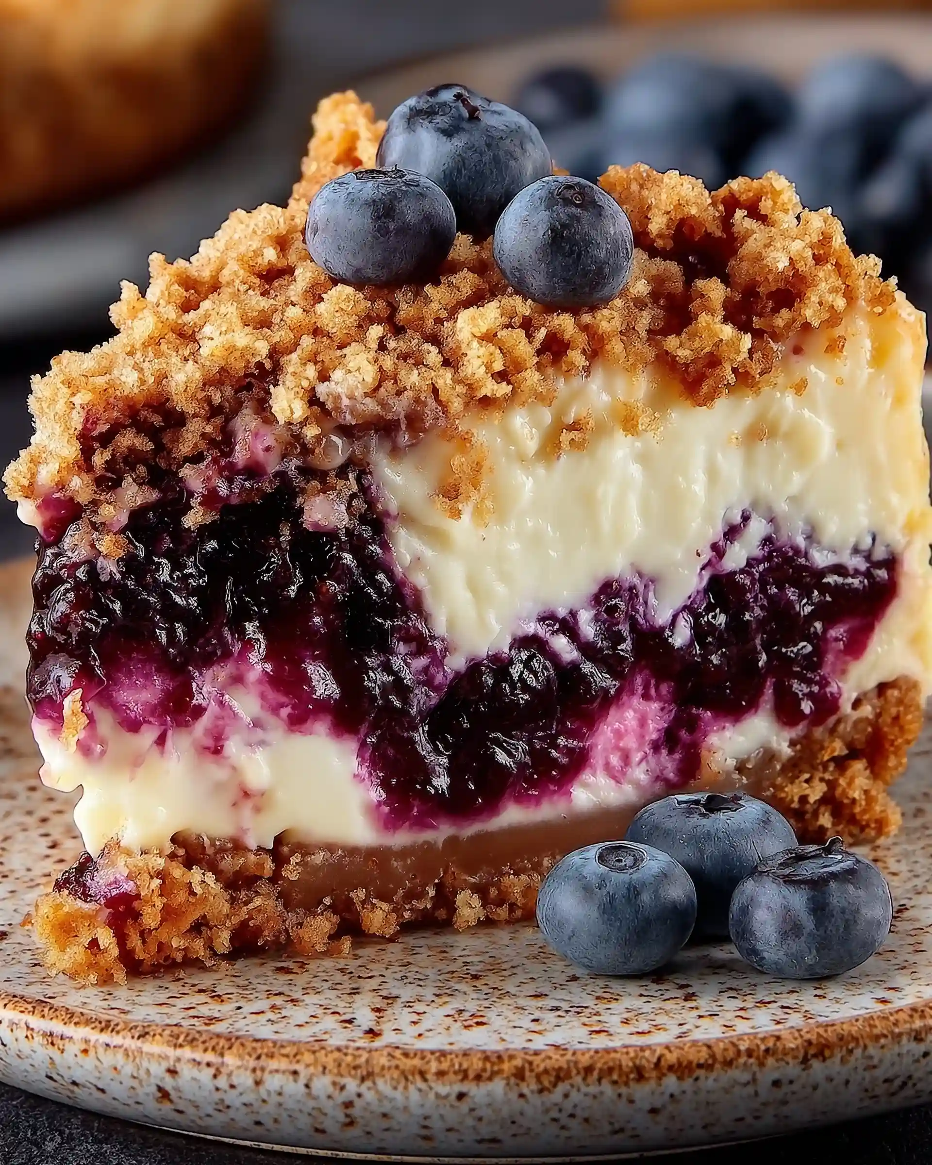 Blueberry Crumble Cheesecake Recipe