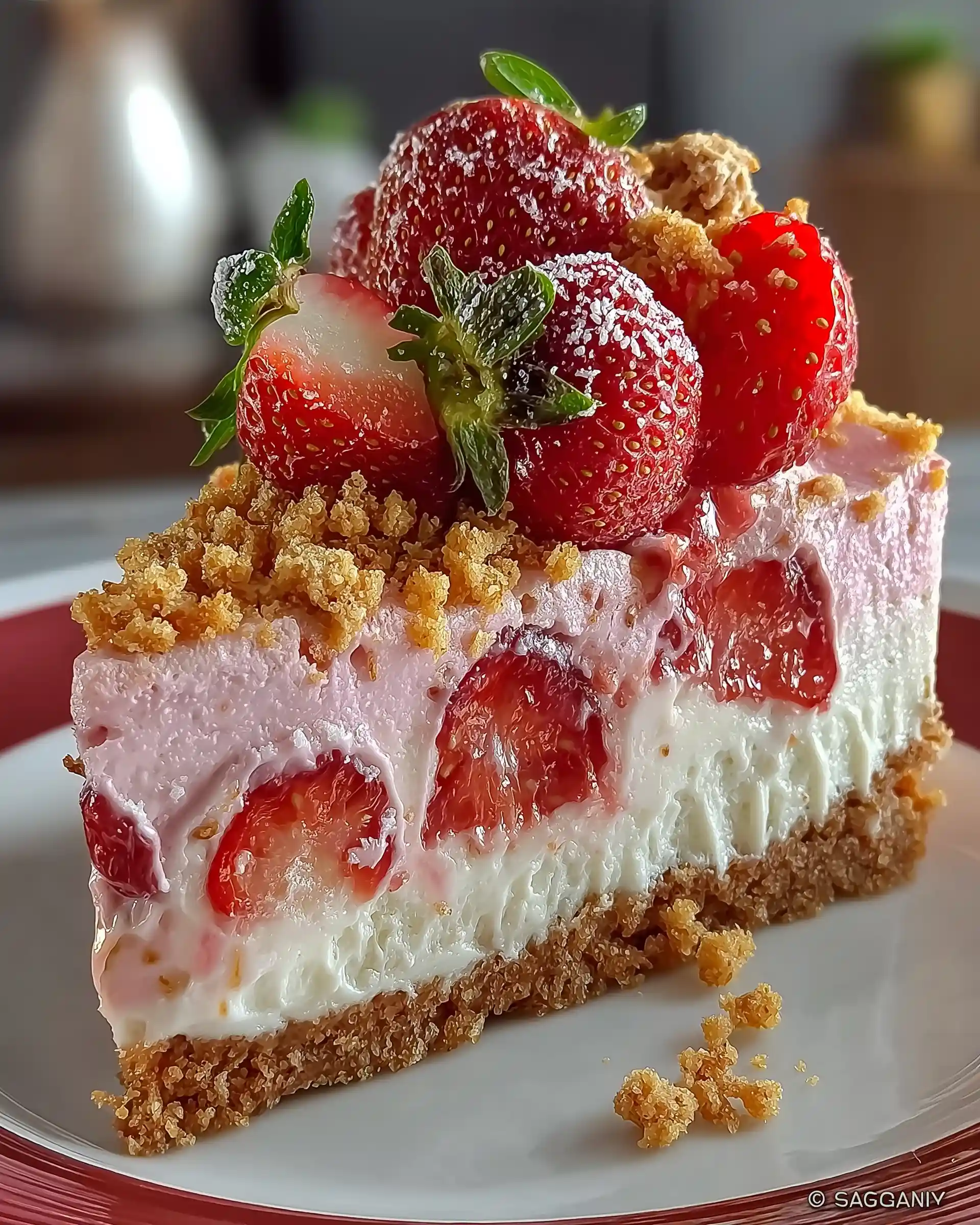Strawberry Crunch Cheesecake Recipe