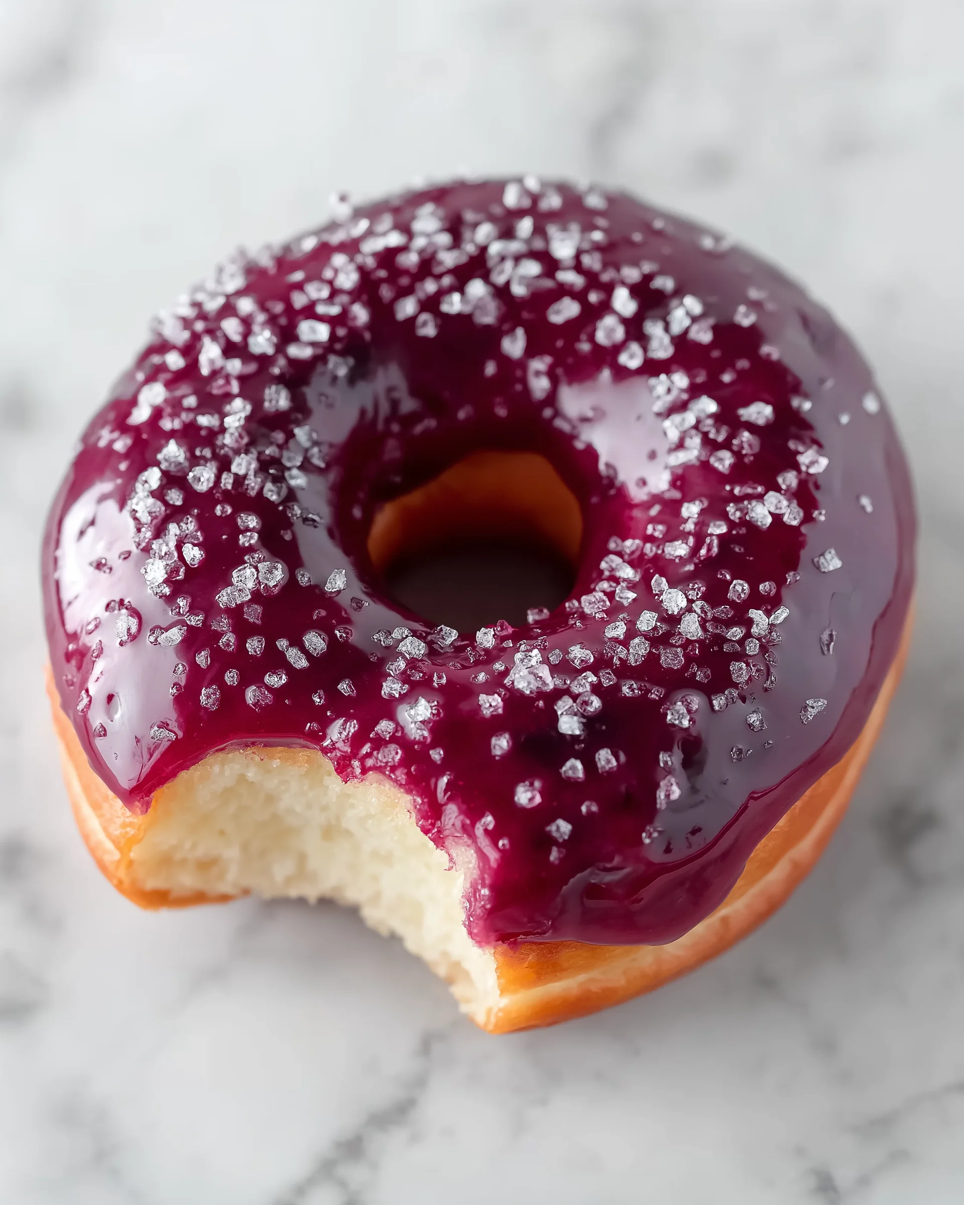 Vanilla Bean Cake Donuts with Blueberry Glaze Recipe