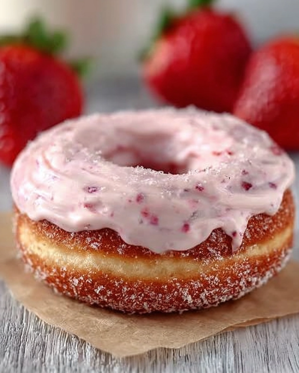Baked Strawberry Donuts with Strawberry Frosting Recipe
