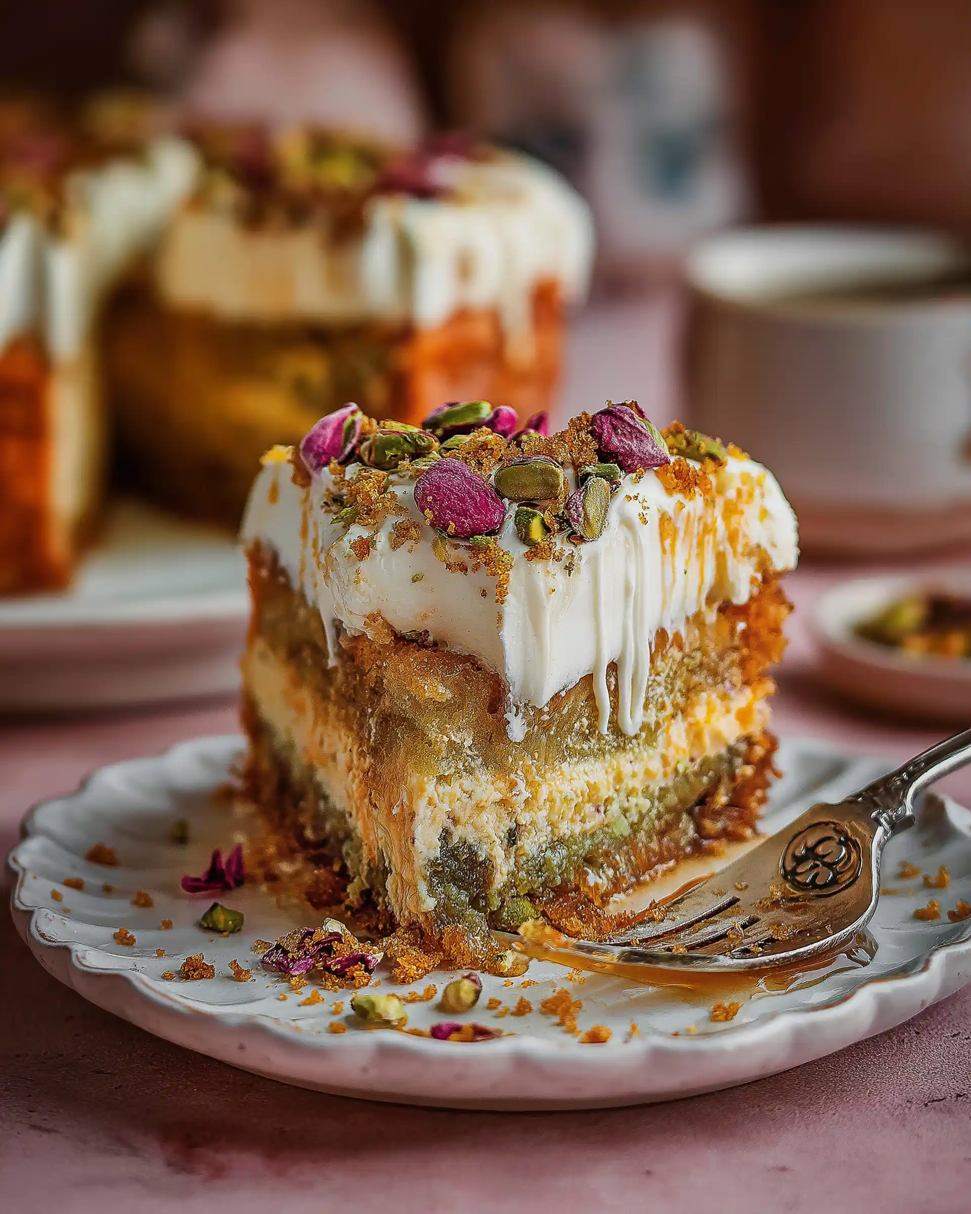 Baklava Cake with Honey Mascarpone Icing
