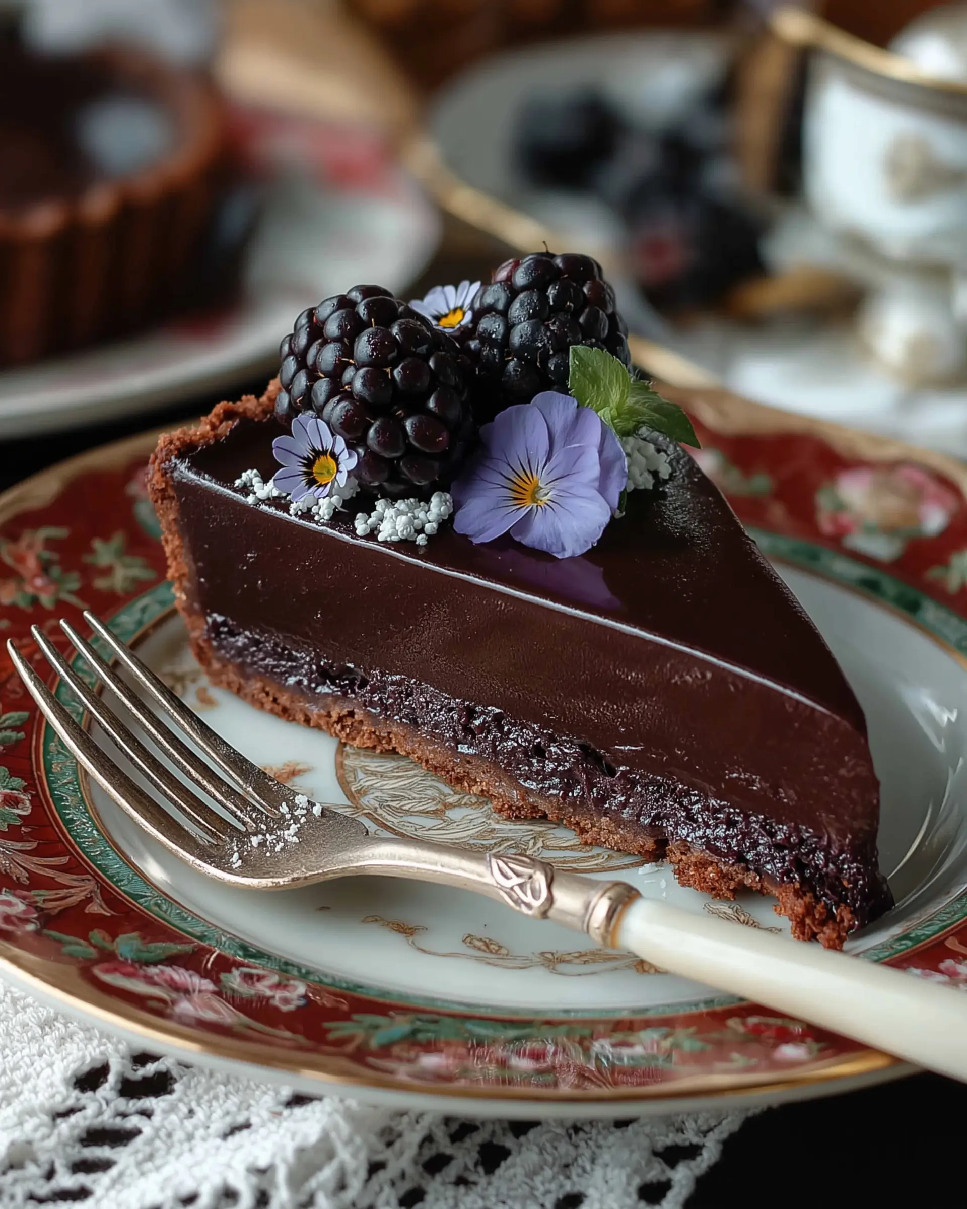 Blackberry Chocolate Cardamom Tart Recipe