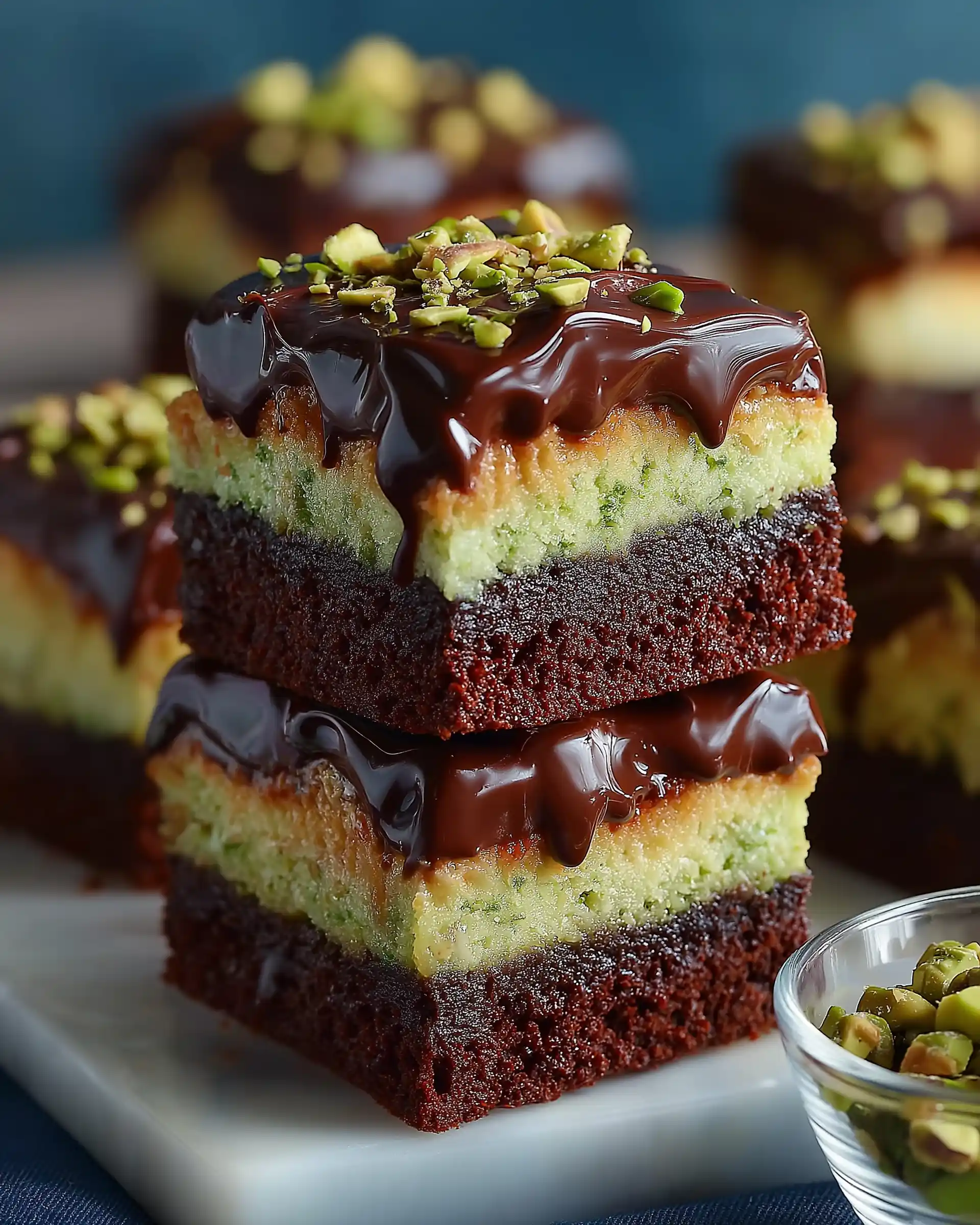 Dubai Pistachio Kunafa Brownies