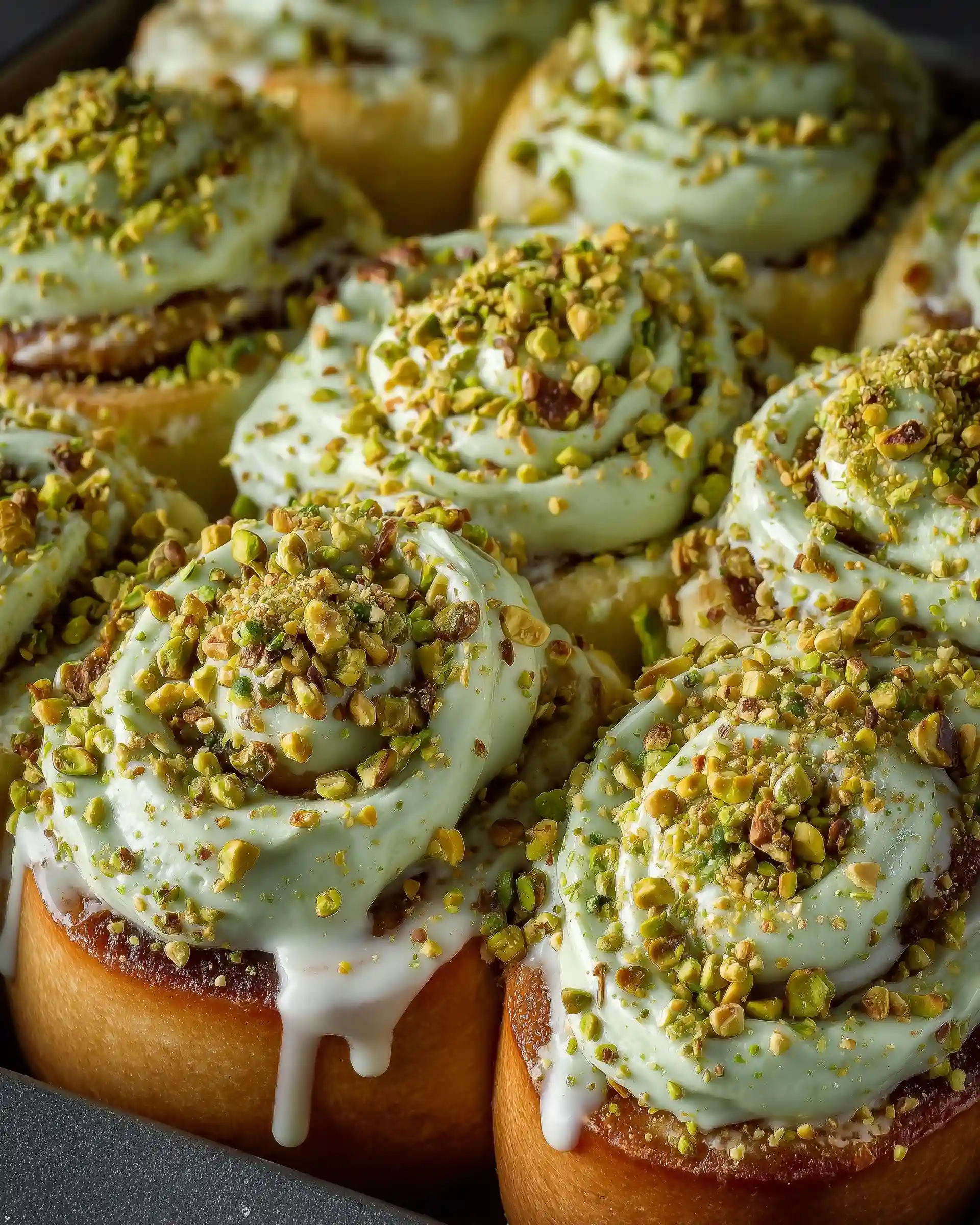 Pistachio Rolls with Cream Cheese Frosting Recipe