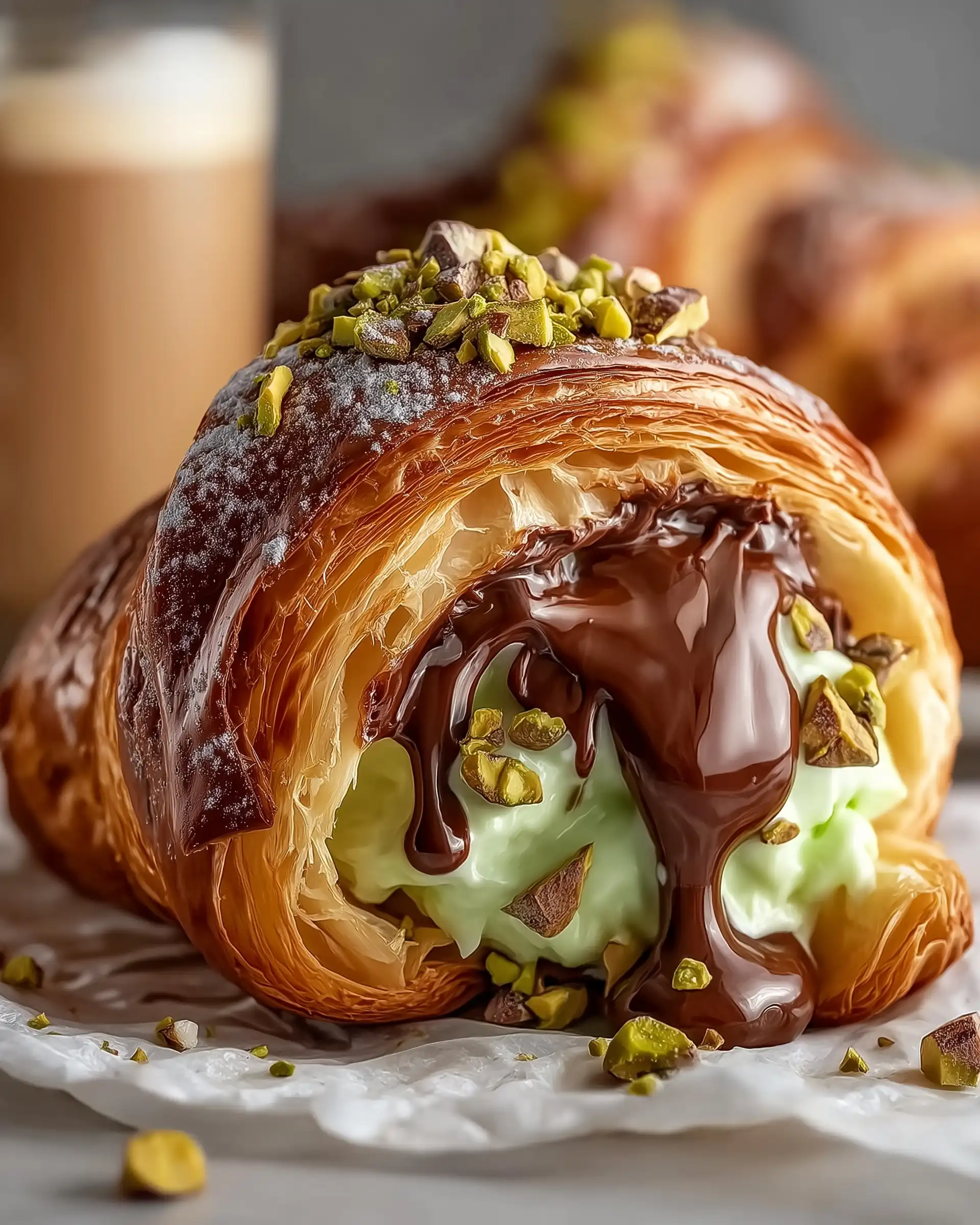 Pistachio Chocolate Croissants Recipe