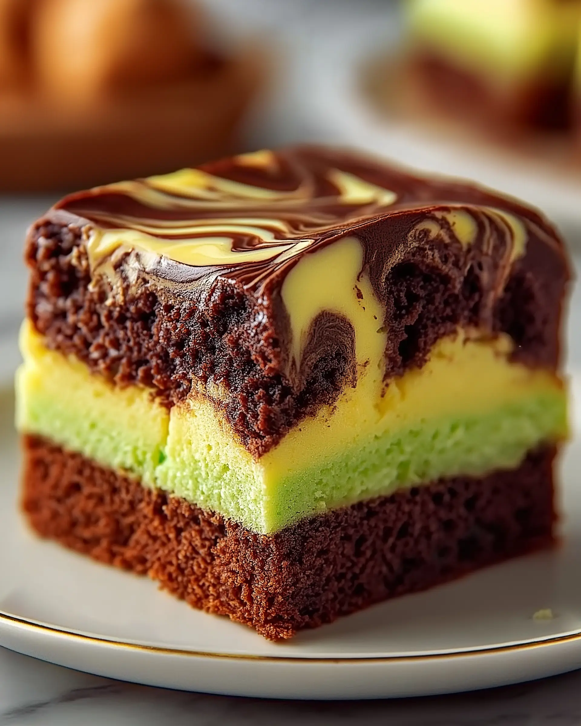 Pistachio Chocolate Sheet Cake Squares Recipe