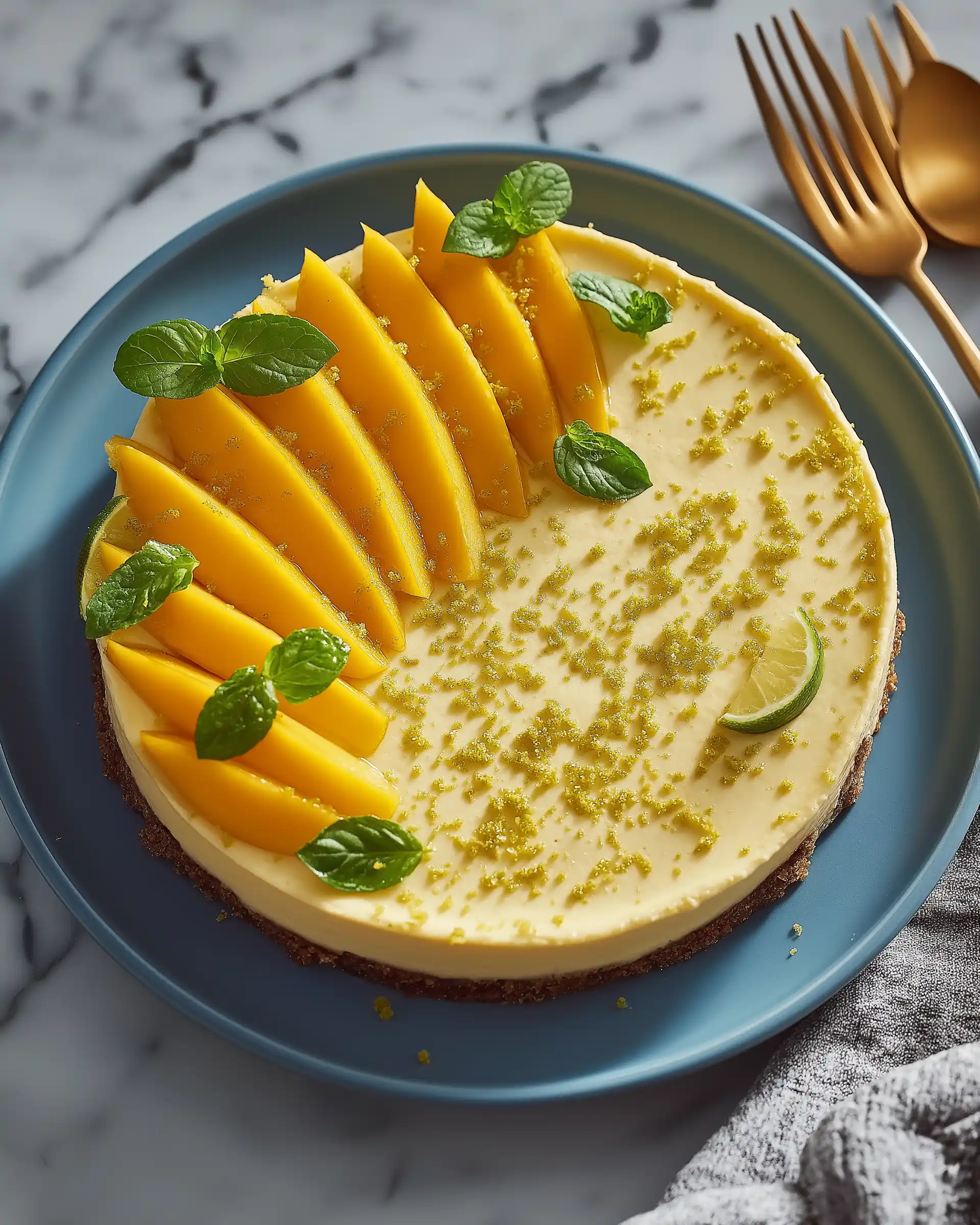 No-Bake Mango Cheesecake (Sugar Free)