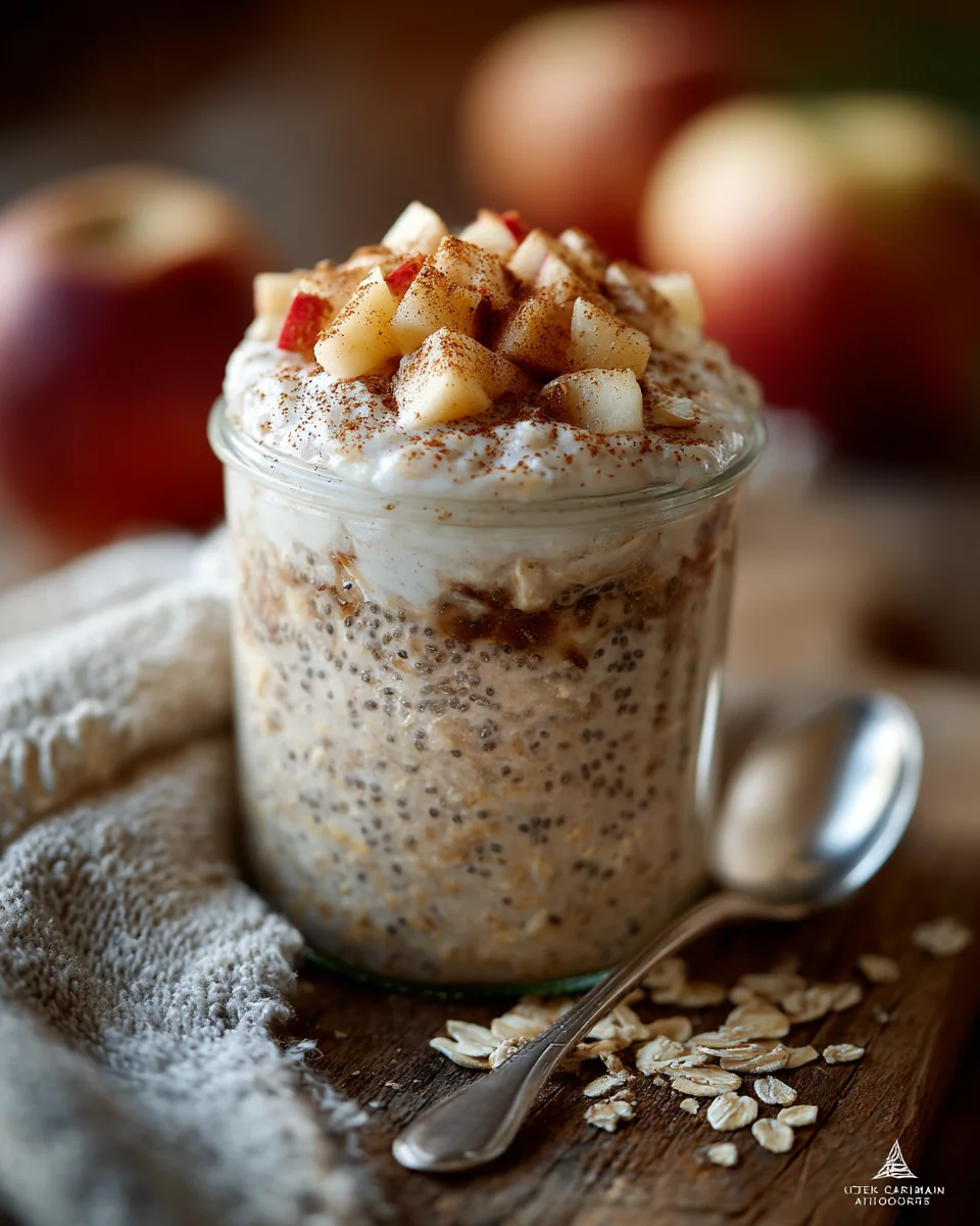 Apple Pie Protein Overnight Oats