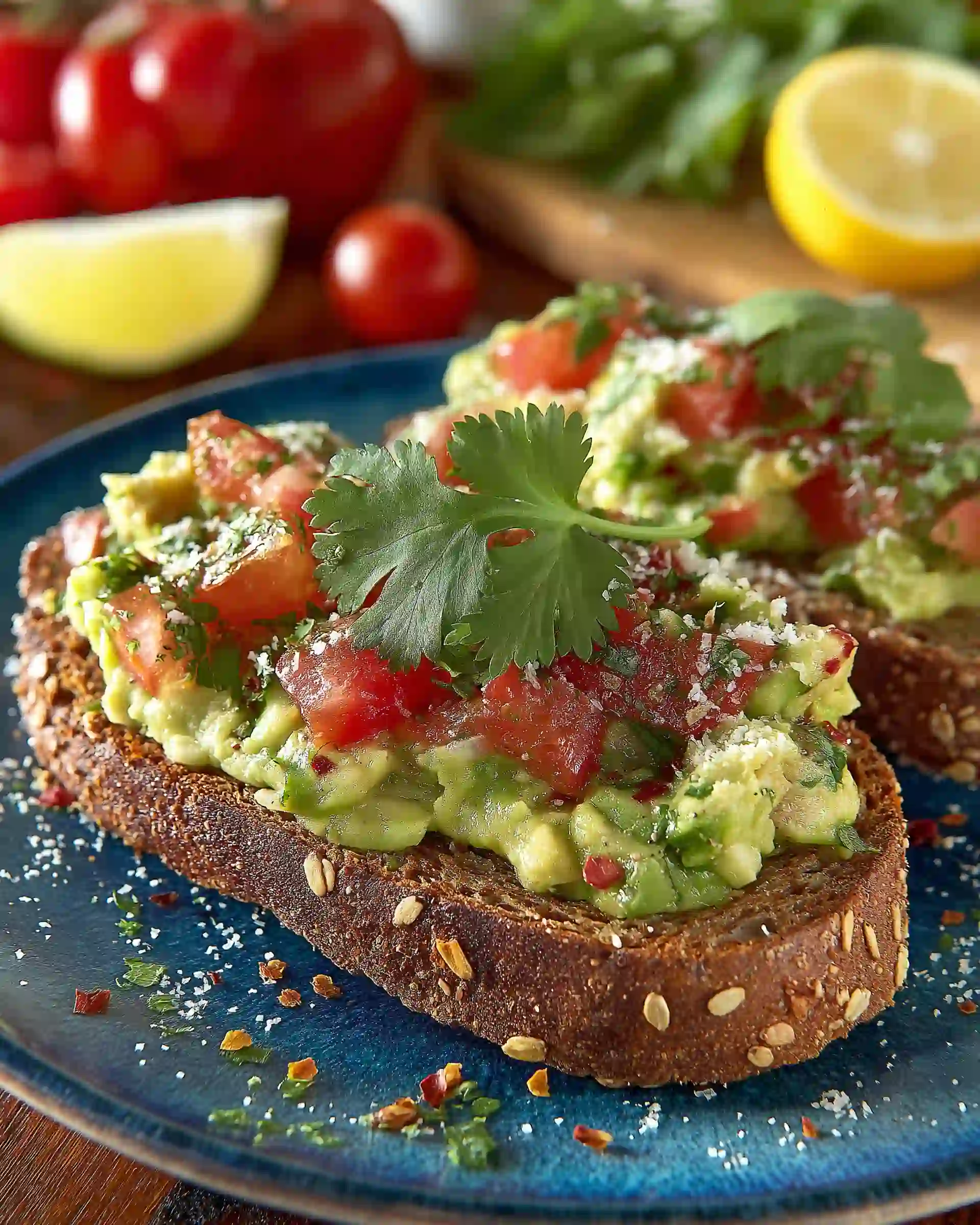 Avocado Toast with Tomato and Seeds