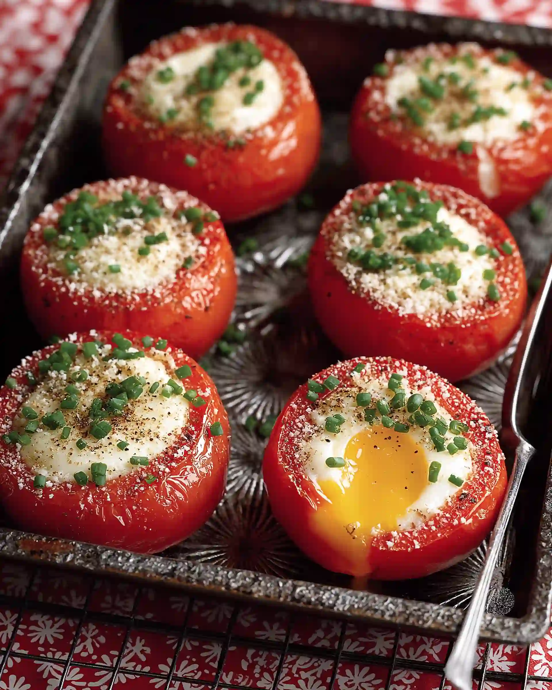 Baked Eggs in Tomato Cups