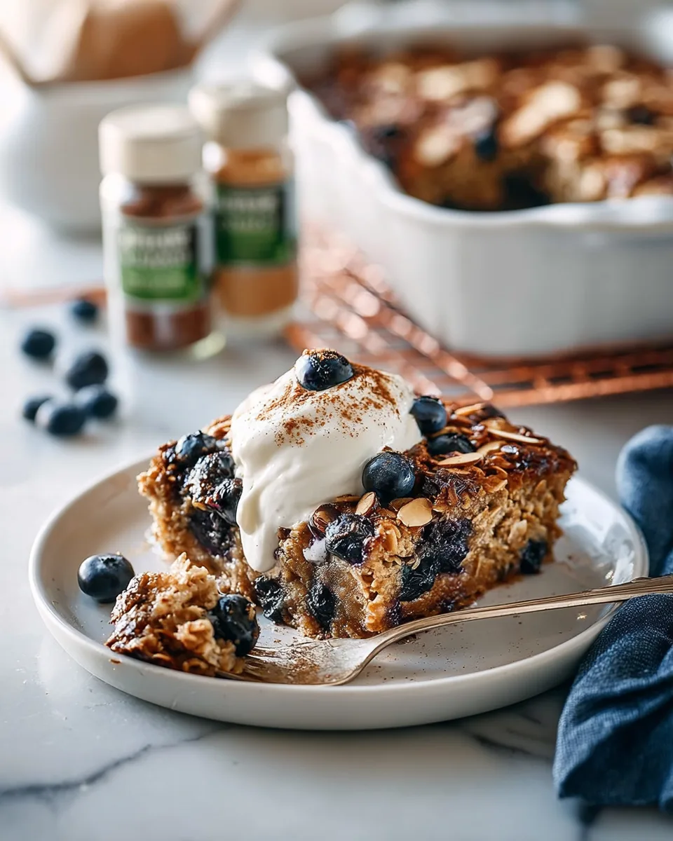 Blueberry Almond Baked Oatmeal