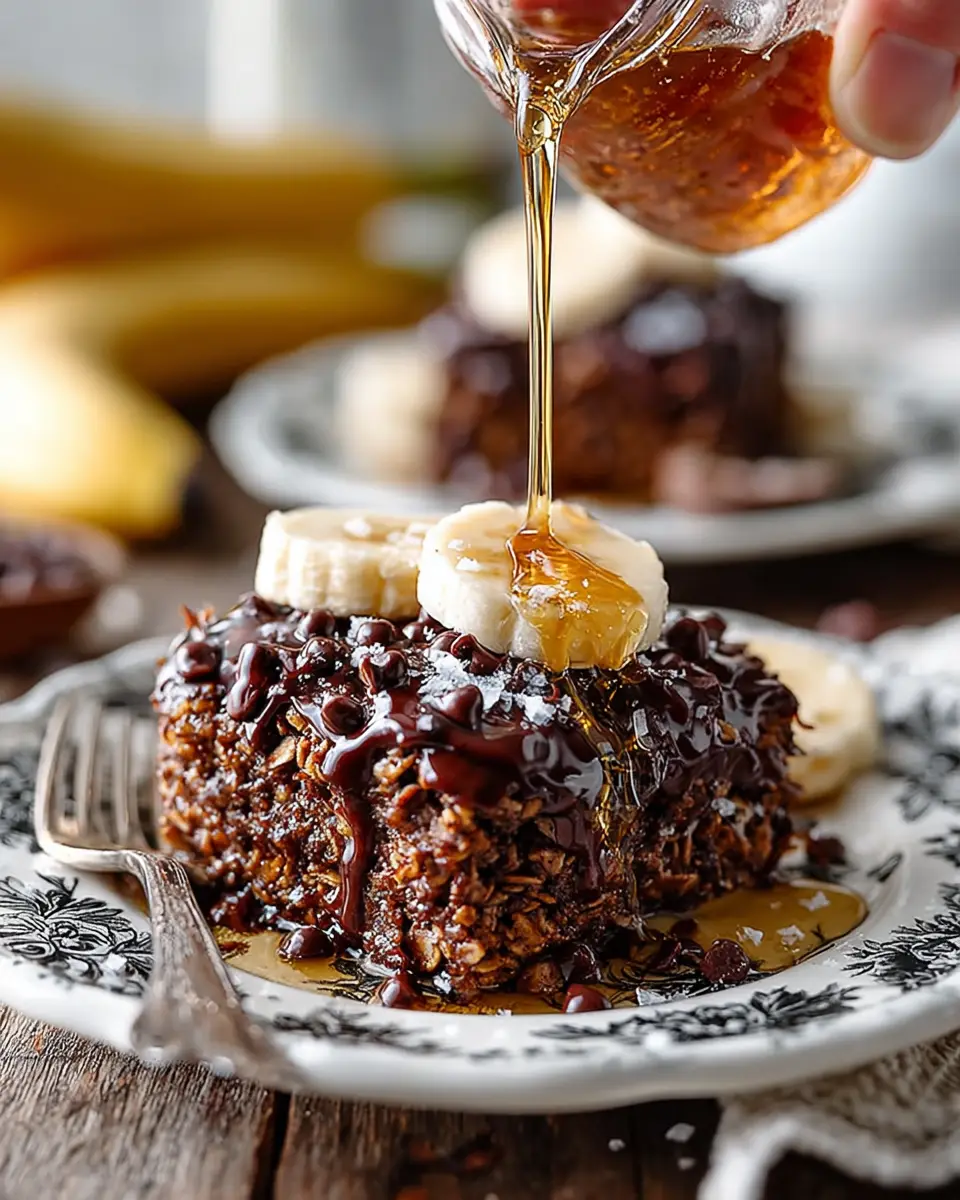 Chocolate Banana Baked Oats