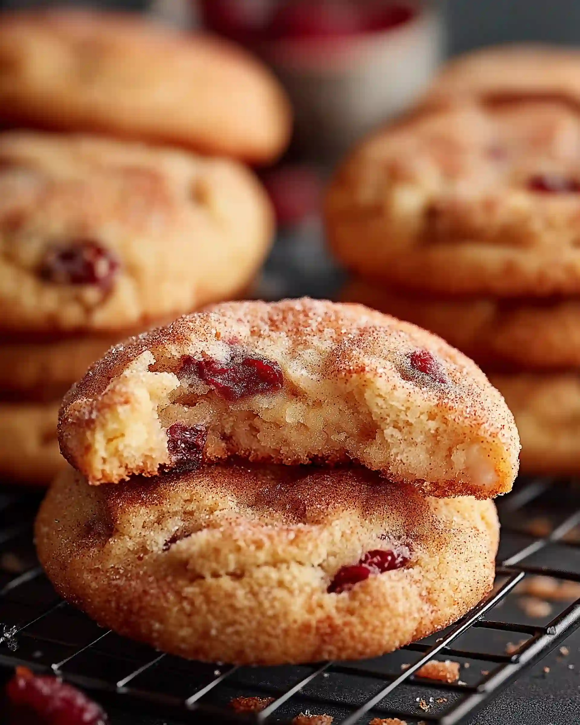 Sweet-Tart Cranberry Orange Snickerdoodles