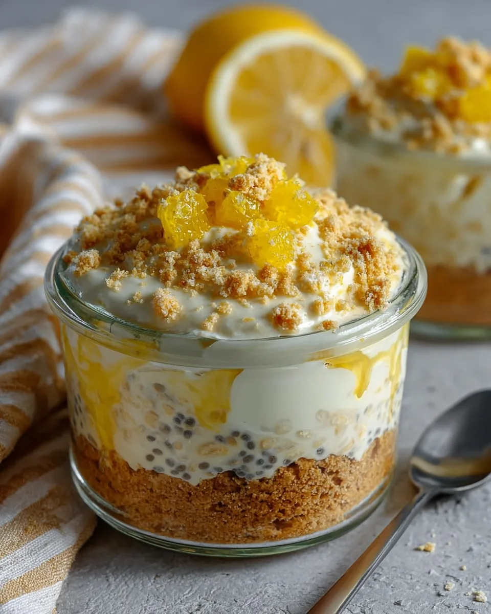 Lemon Cheesecake Overnight Oats