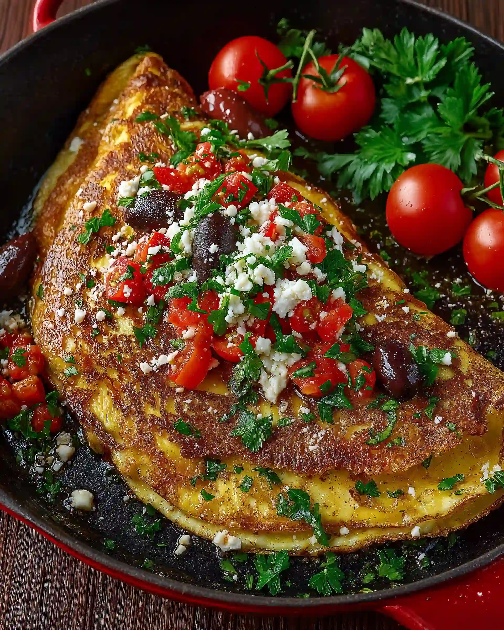 Mediterranean Veggie Omelette