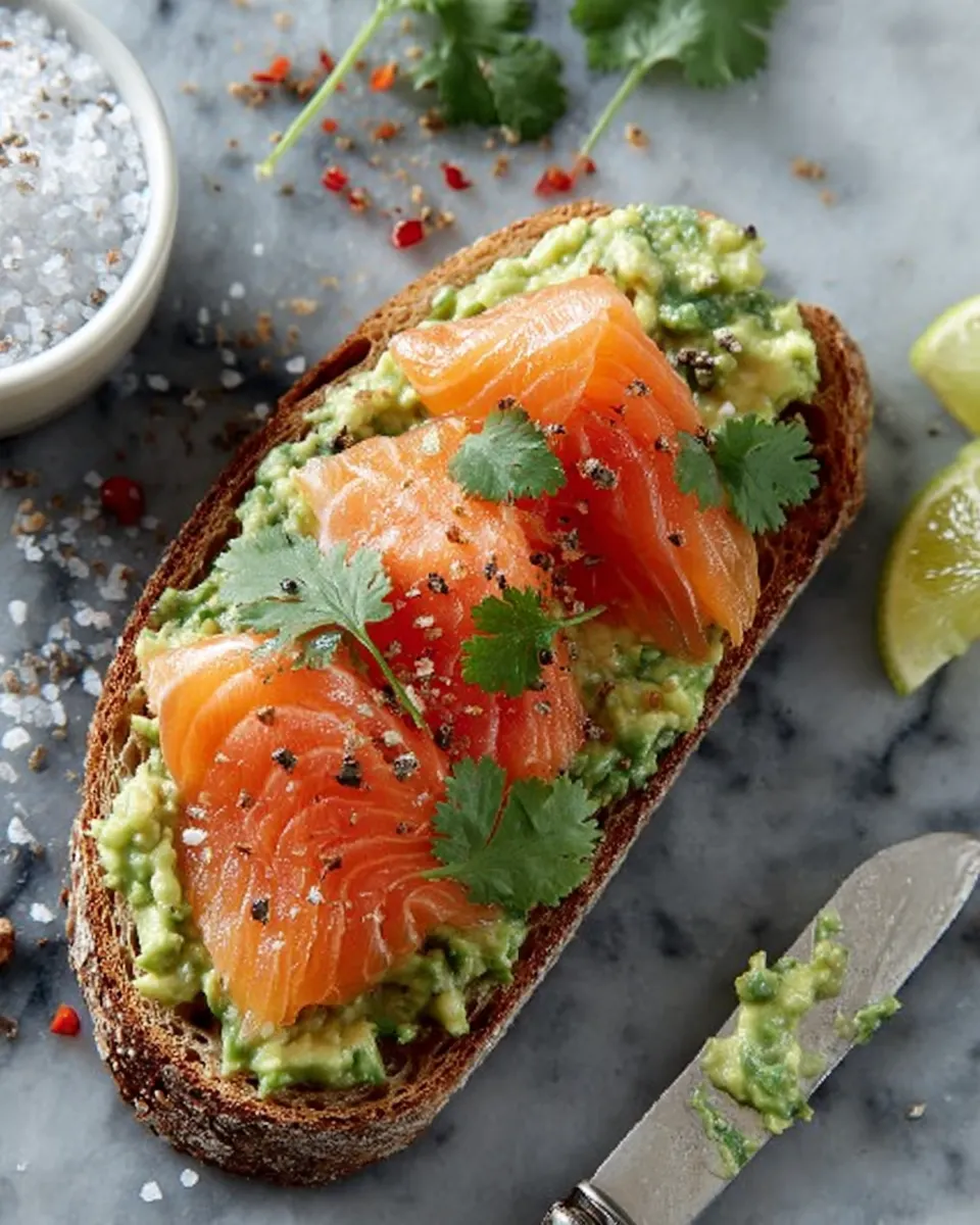 Smoked Salmon & Avocado Rye Toast