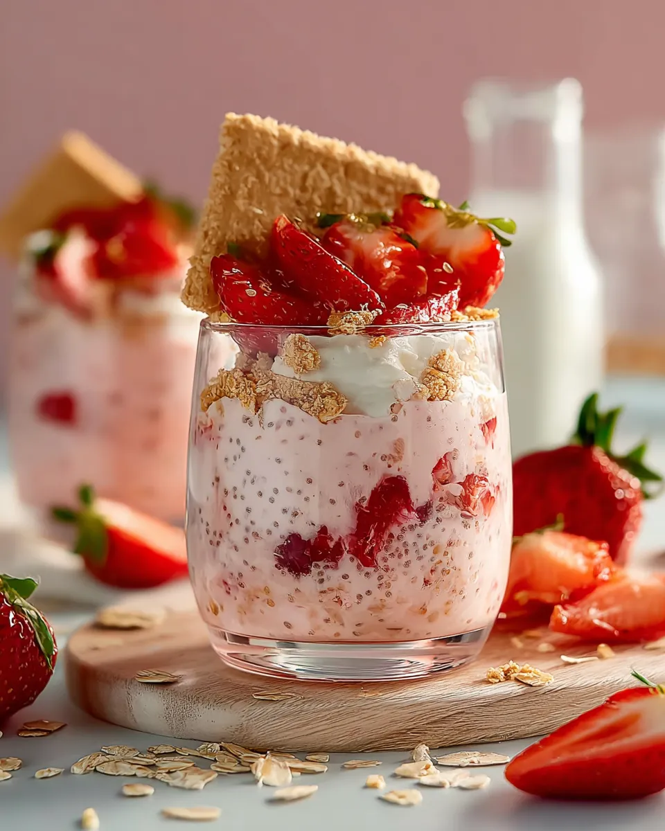 Strawberry Cheesecake Overnight Oats