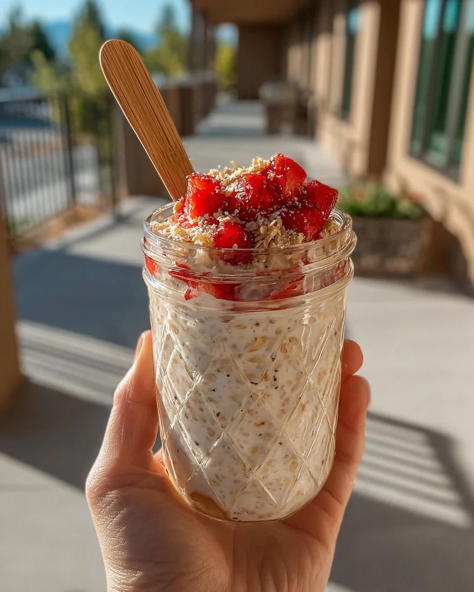 Strawberry Cheesecake Protein Oats