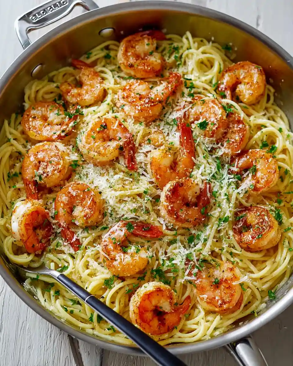 25-Minute Garlic Butter Shrimp Pasta