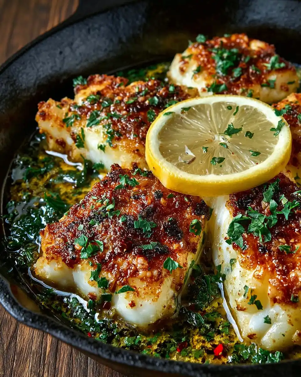 Baked Cod Recipe with Lemon and Garlic