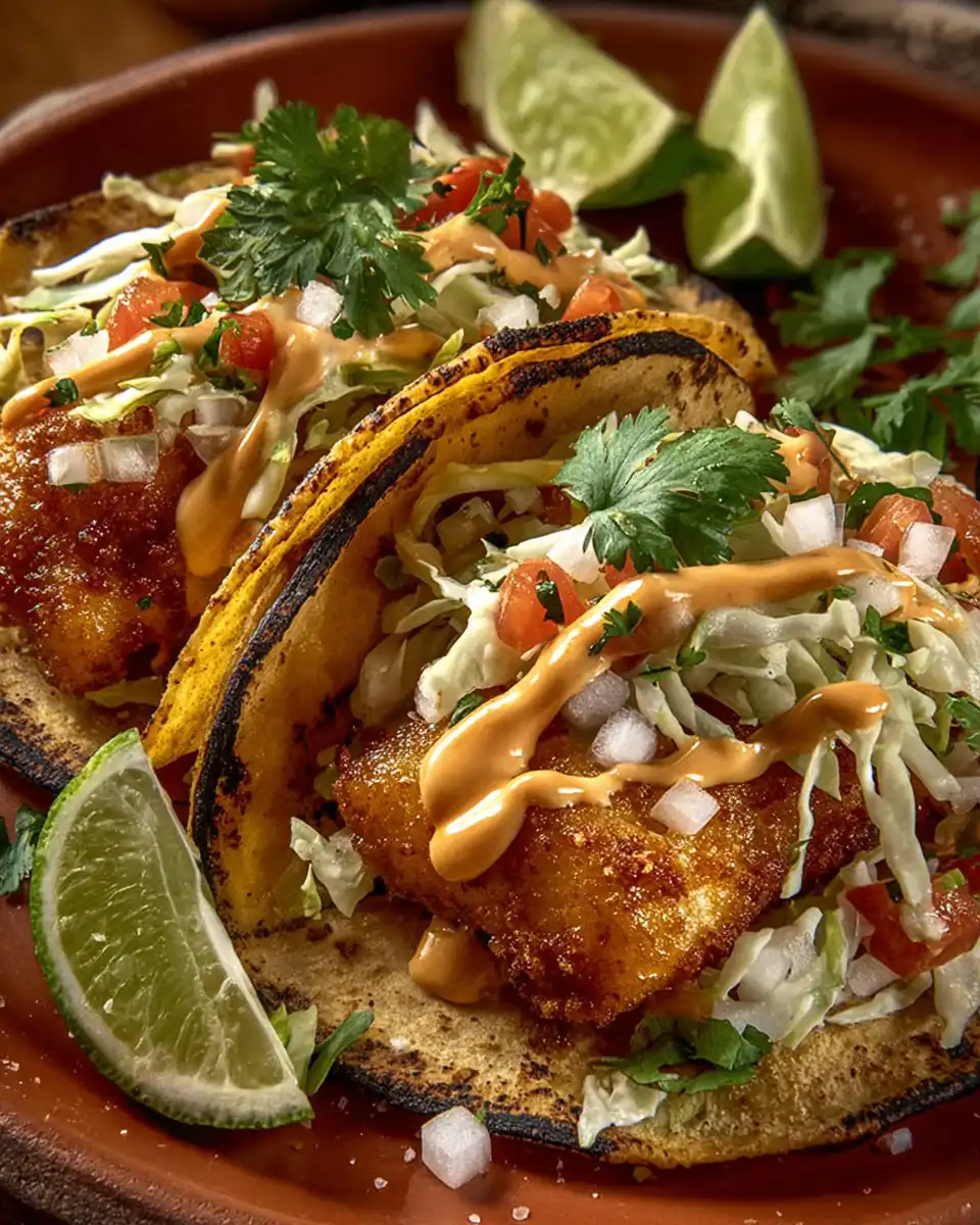 Battered Mahi-Mahi Tacos