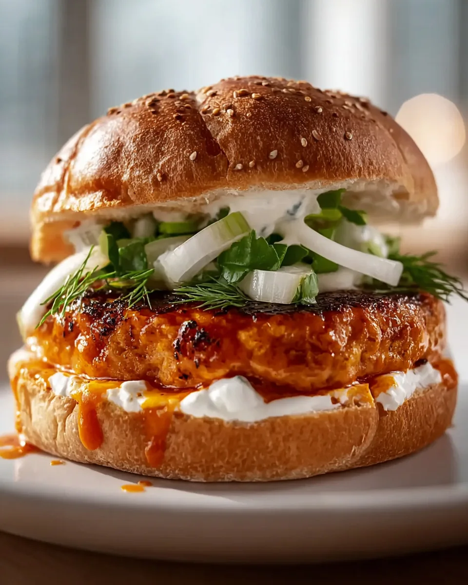 Buffalo Chicken Burgers Recipe