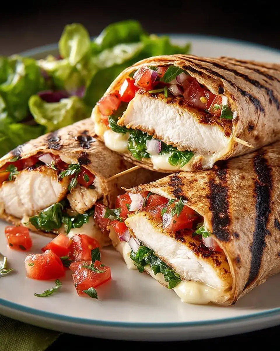 Chicken Bruschetta Wraps