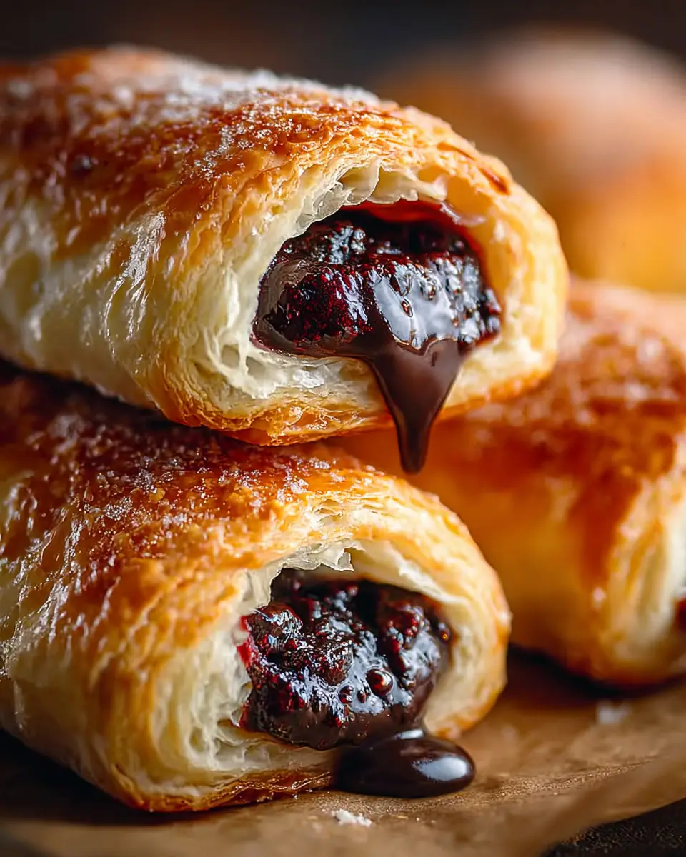 Chocolate Berry Puff Pastry Bites