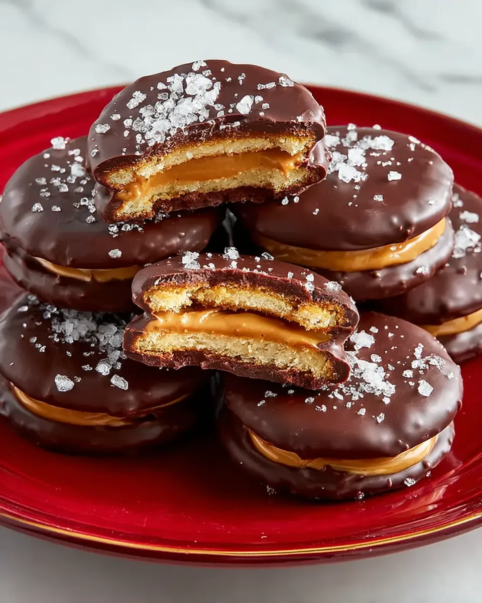 Chocolate-Dipped Peanut Butter Ritz (3 Ingredients)
