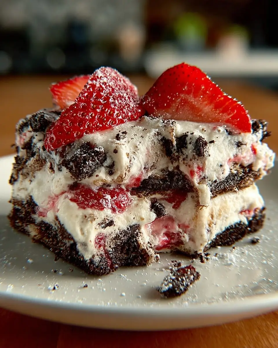 Chocolate Strawberry Icebox Cake