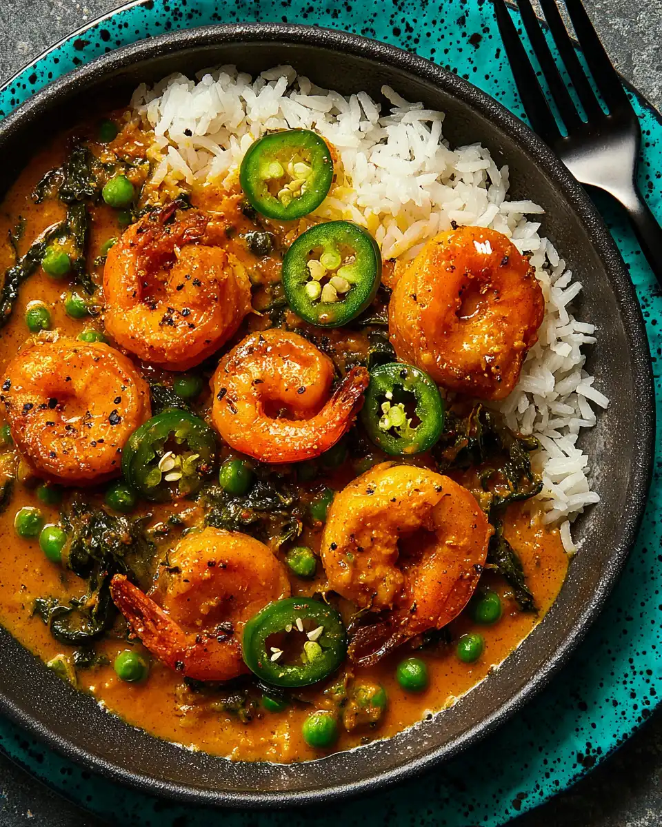 Coconut Curry Shrimp & Peas