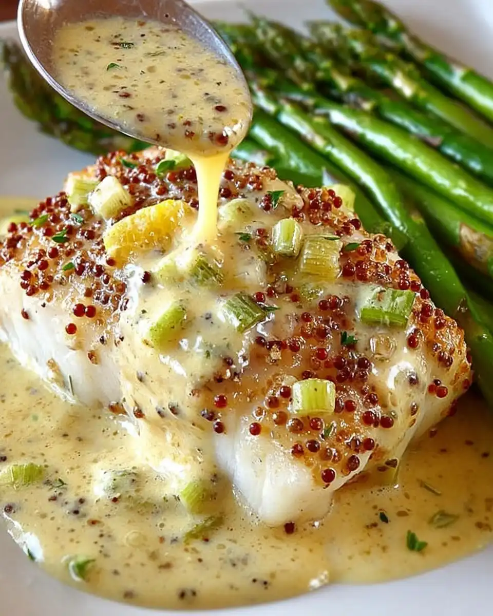 Cod with Lemon Dijon Mustard Sauce