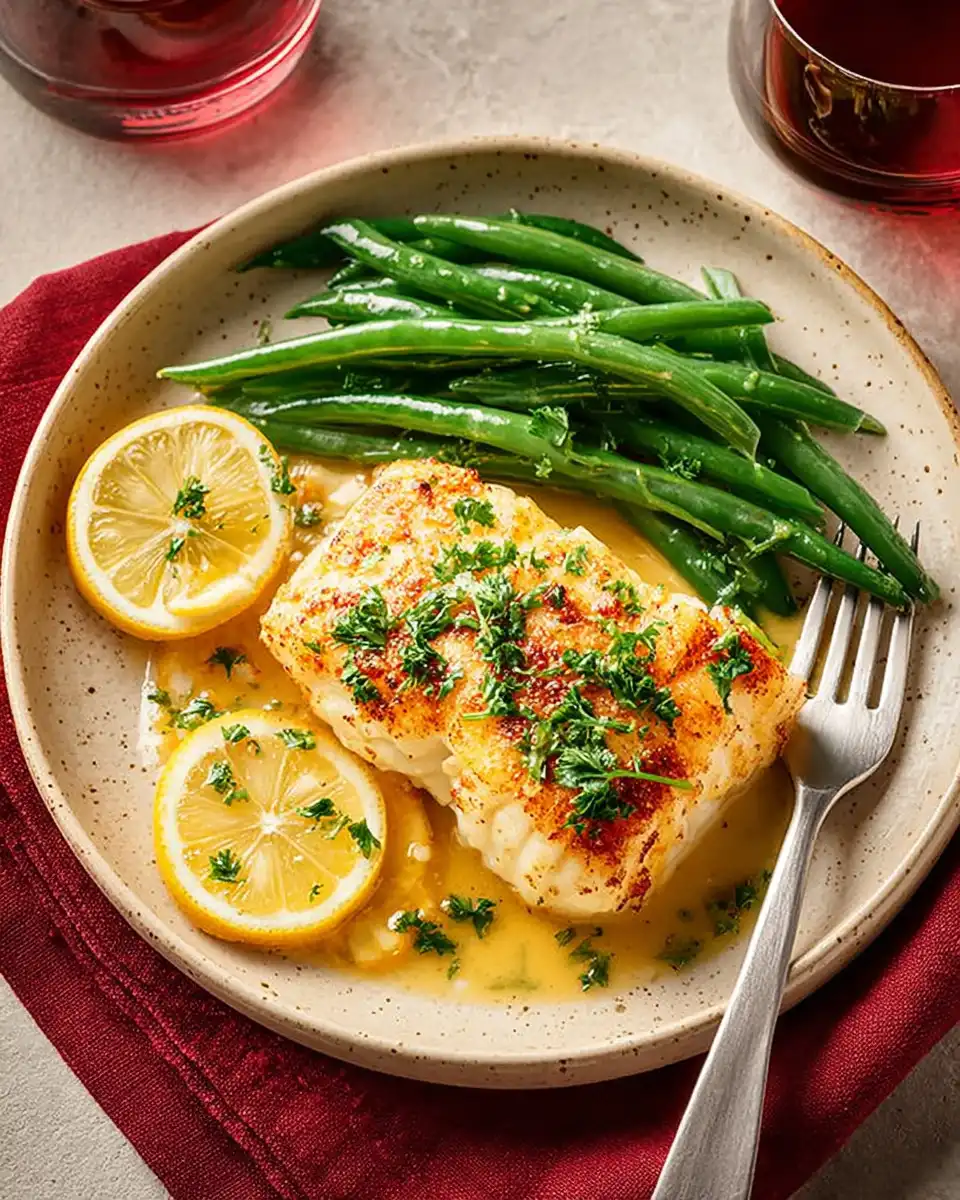 Cod with Lemon Ginger Sauce