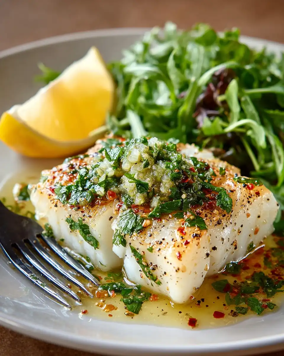 Cod with Shallot Butter Sauce