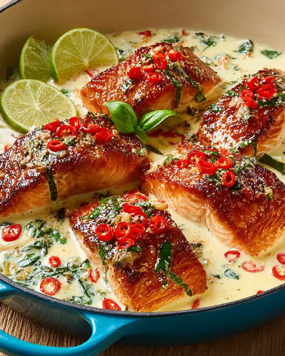 Creamy Coconut Salmon Curry with Lime