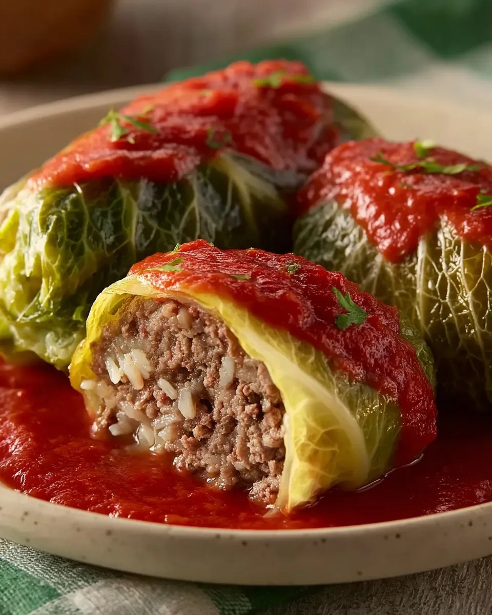 Easy Cabbage Rolls with Ground Beef and Rice