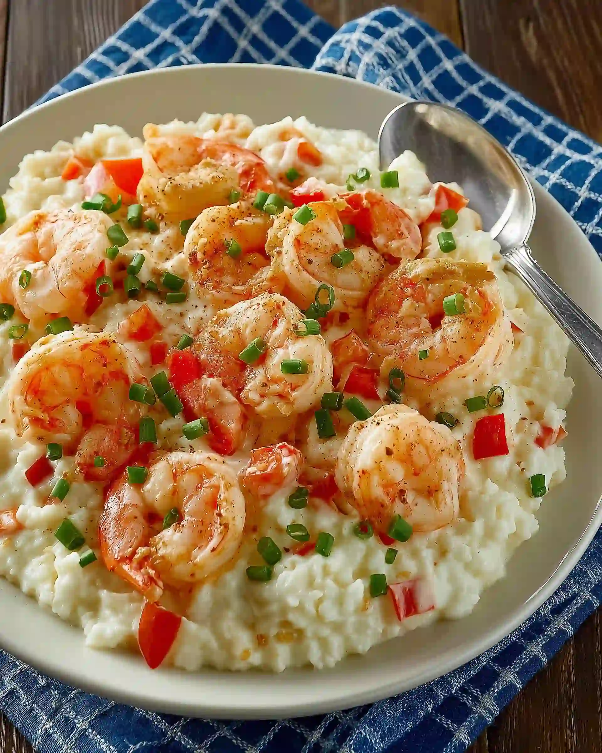 Garlic Cream Sauce Shrimp and Rice