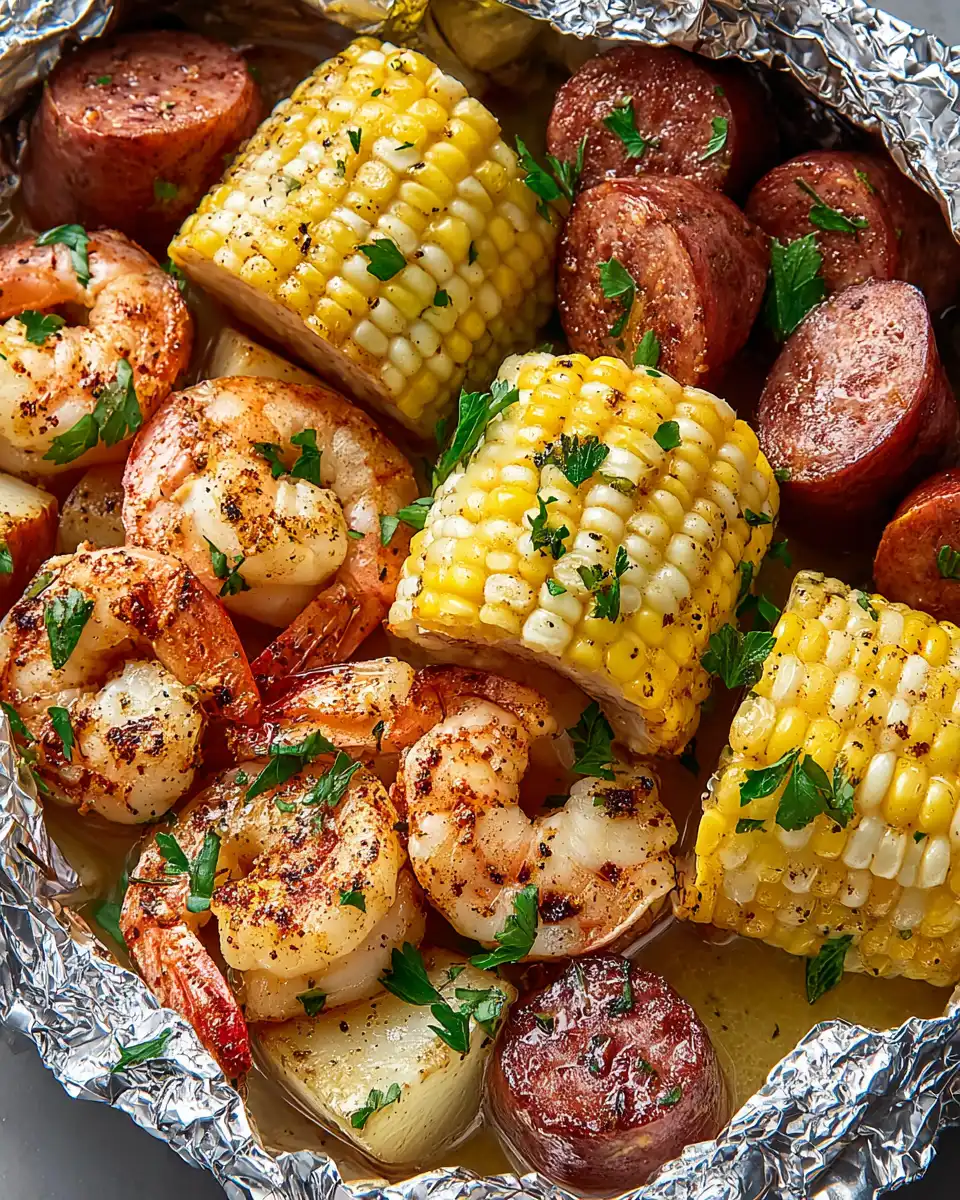 Grilled Shrimp Foil Packs