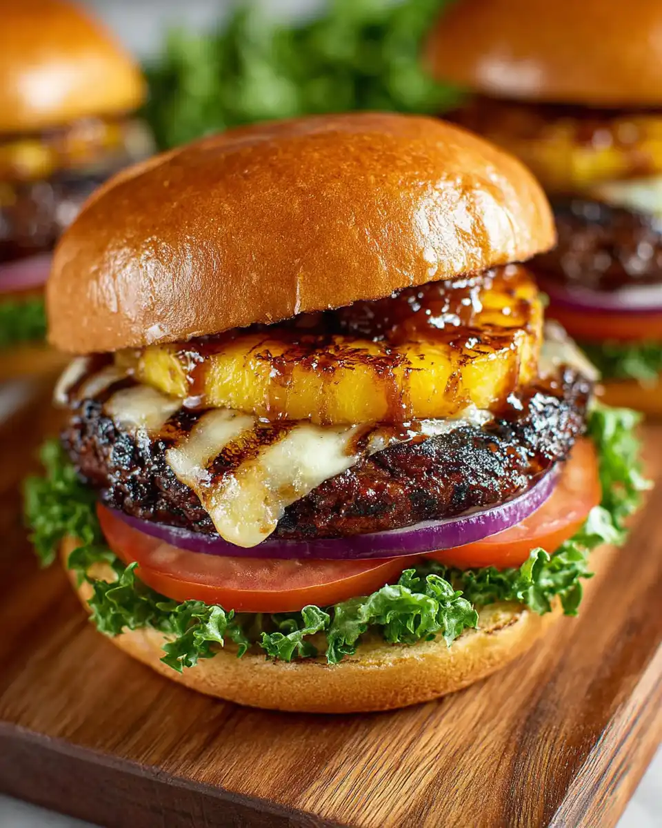 Homemade Teriyaki Pineapple Burgers Recipe