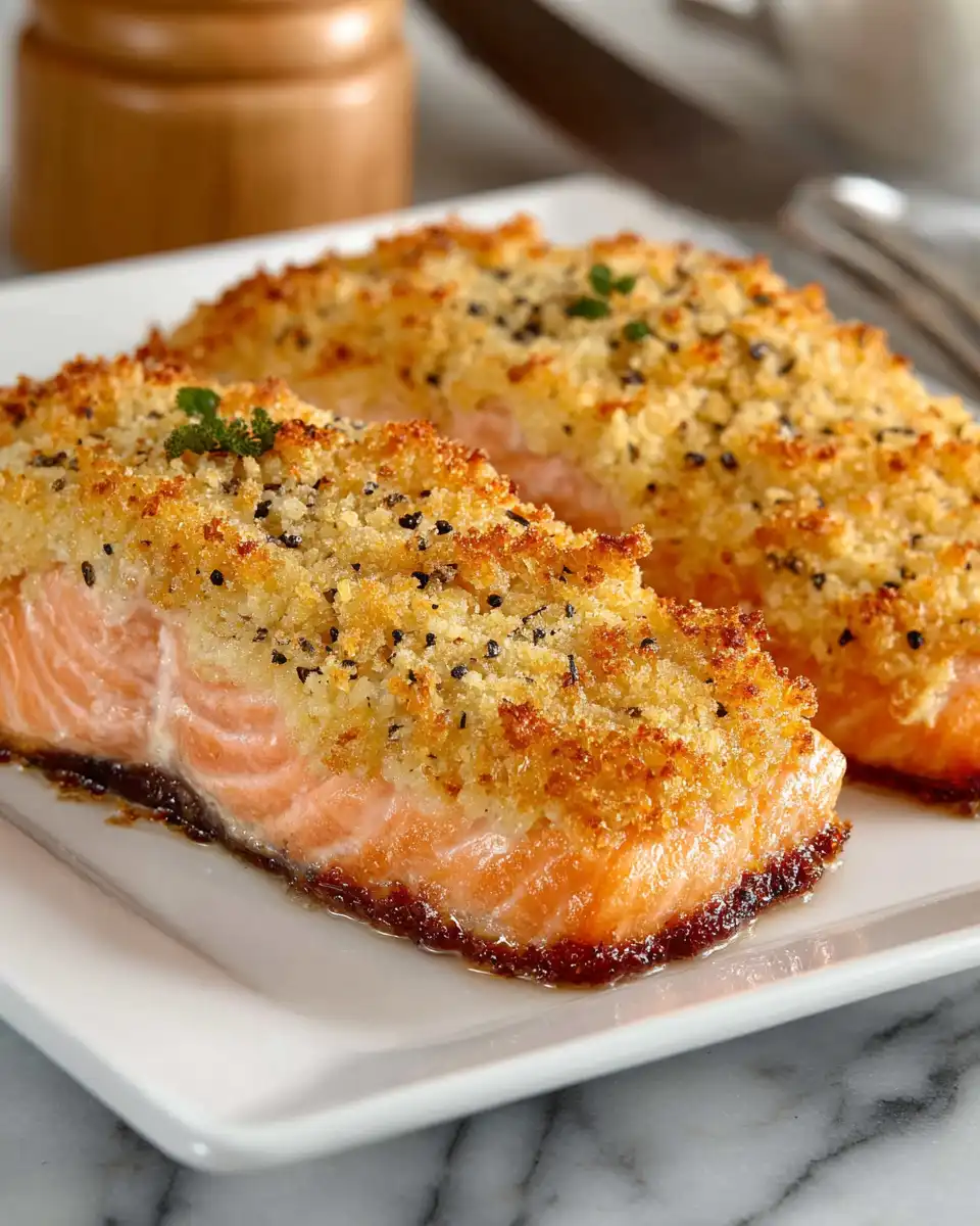 Horseradish And Crumb Crusted Salmon